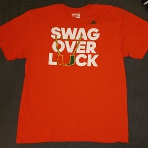 Adidas Mens XL Miami Hurricanes T Shirt